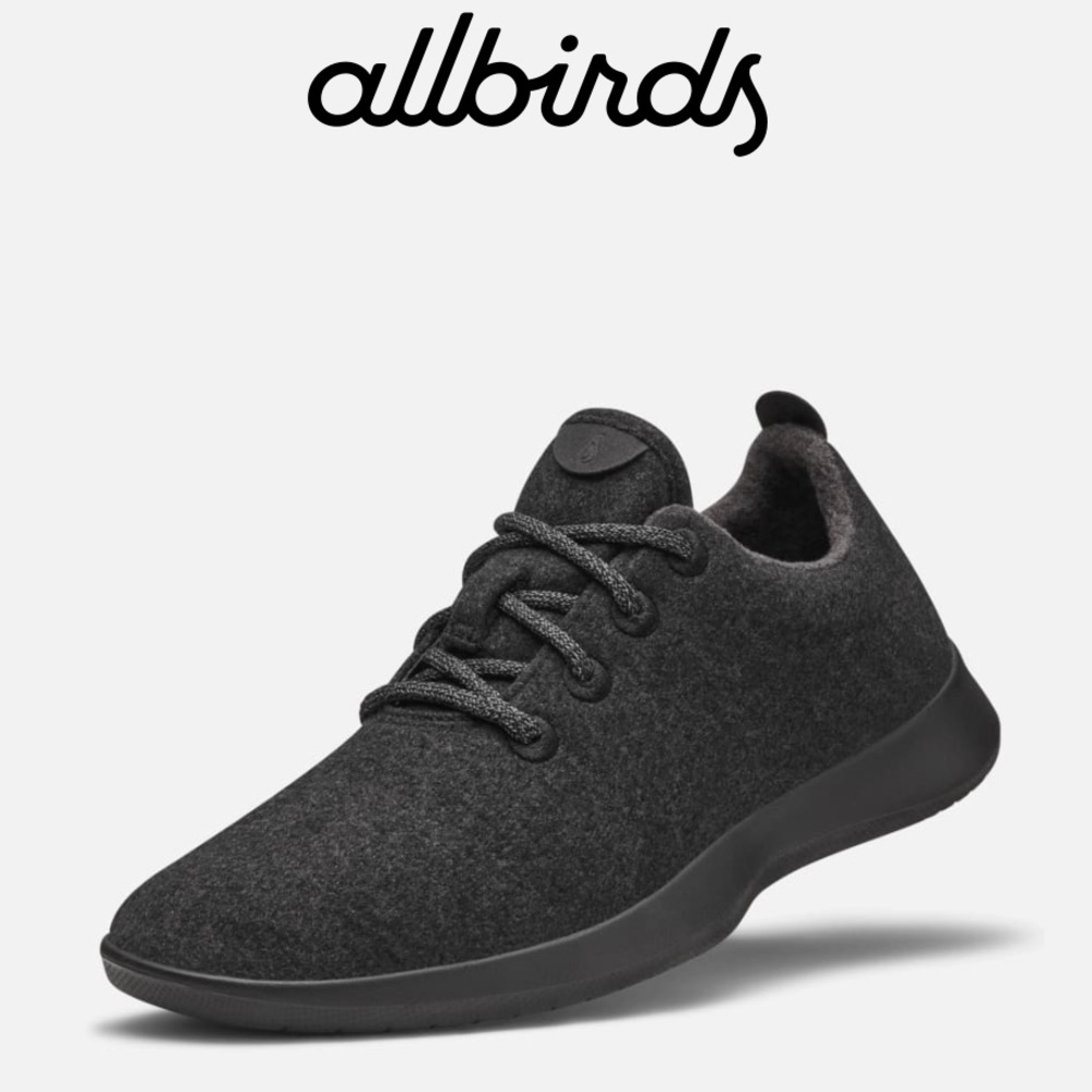Allbirds womens all black wool runners tennis shoe - Picture 7 of 12